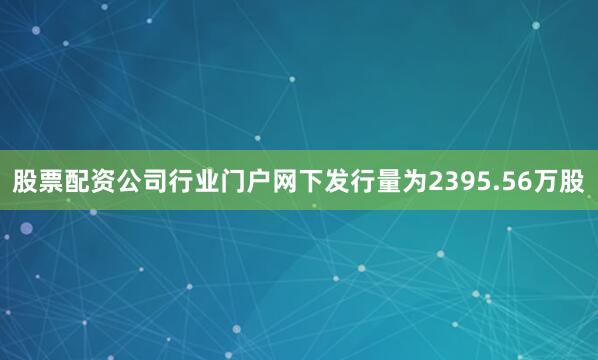 股票配资公司行业门户网下发行量为2395.56万股